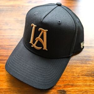 YoungLa A-frame Snapback Black & Gold Hat